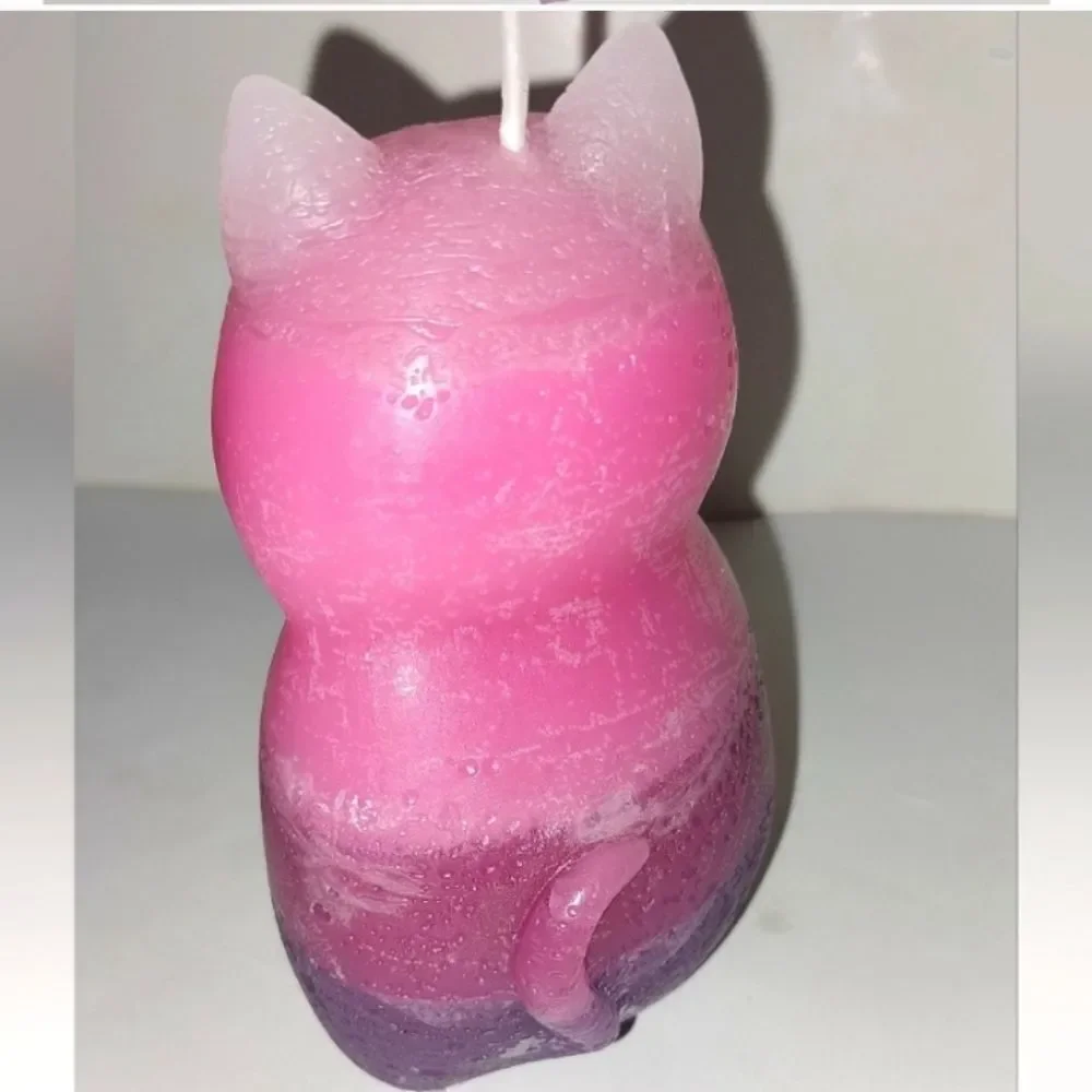 Hand crafted limited edition Pink candle from our Cat Lady candle collection